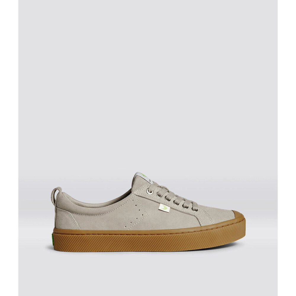 Cariuma OCA Low Sneaker Women's 8.5 Gum Cloud Gray Suede Lace Up Shoes HAWK536